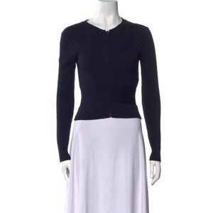 Frame Zip Front Ribbed Sweater Top Women S Black Minimalist Mature Preppy